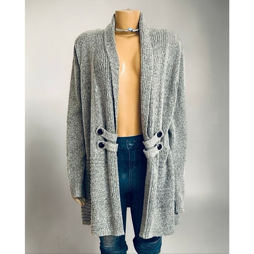 NWT Gorgeous Apt.9 Grey XXL Shawl Collared Long Soft  Coatigan Cardigan Sweater
